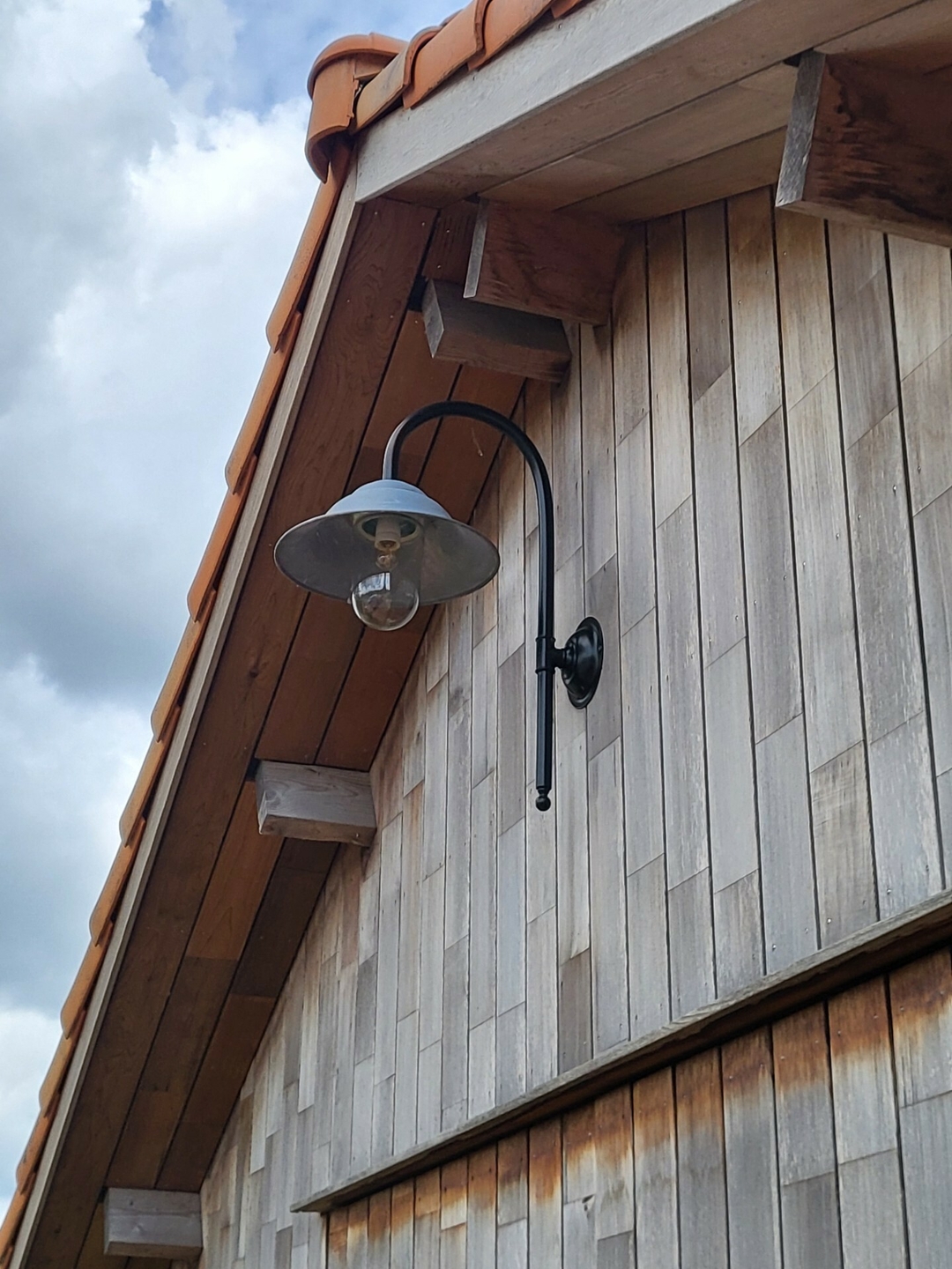 Landhaus-Stalllampe, Außenlampe, schwarz pulverbeschichtetes Zink