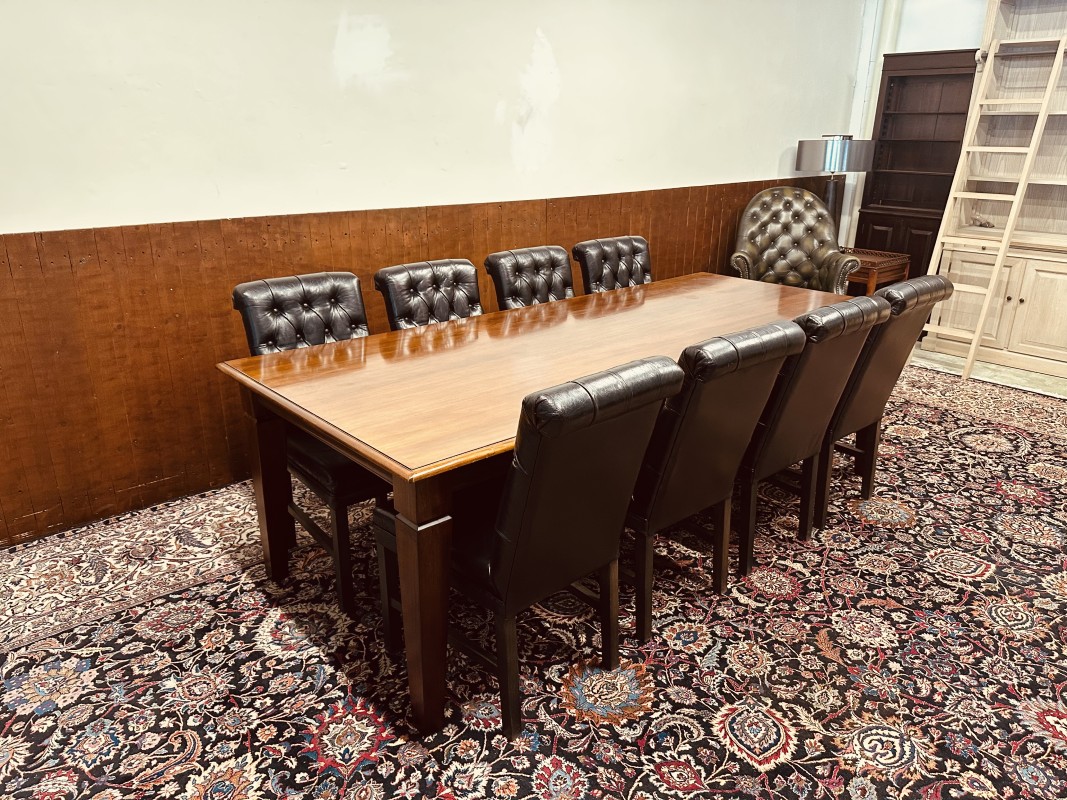 Klassieke mahonie eettafel vergadertafel