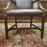 Engelse Chesterfield stoel cognac bruin