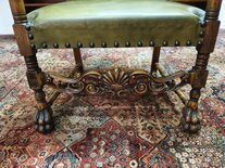 Engelse Chesterfield fauteuil Groen