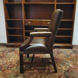 Engelse Chesterfield stoel Donkerbruin