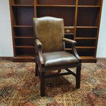 Engelse Chesterfield stoel Donkerbruin