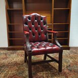 Antieke Chesterfield stoel Oxblood