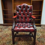 Antieke Chesterfield stoel Oxblood