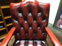 Antieke Chesterfield stoel Oxblood