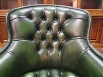 Engelse Chesterfield clubfauteuil donkergroen