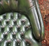 Engelse Chesterfield clubfauteuil donkergroen
