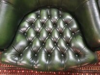 Engelse Chesterfield clubfauteuil donkergroen