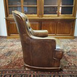Engelse Chesterfield clubfauteuil bruin