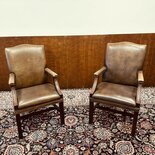 Engelse Chesterfield stoel Donkerbruin