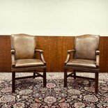 Engelse Chesterfield stoel Donkerbruin