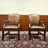 Engelse Chesterfield stoel Donkerbruin