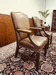 Engelse Chesterfield stoel Donkerbruin