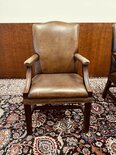 Engelse Chesterfield stoel Donkerbruin