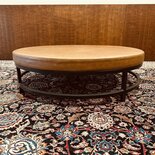 Ronde lederen Design poef voetenbank