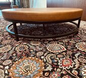 Ronde lederen Design poef voetenbank