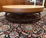 Ronde lederen Design poef voetenbank