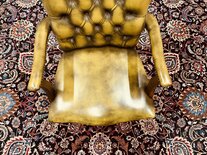 Engelse Chesterfield stoel Olijfgroen
