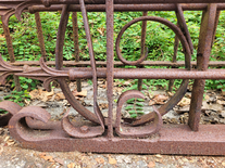 Antieke smeedijzeren poort