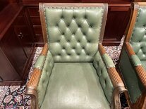 Engelse Chesterfield Library chair fauteuil Groen