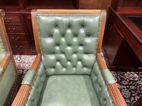 Engelse Chesterfield Library chair fauteuil Groen