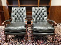 Engelse Chesterfield Library chair fauteuil zwart