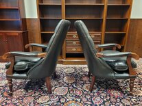 Engelse Chesterfield Library chair fauteuil zwart