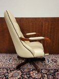 Engels Springvale Chesterfield Bureaustoel Fauteuil met Voetenbankje