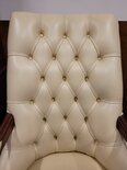 Engels Springvale Chesterfield Bureaustoel Fauteuil met Voetenbankje
