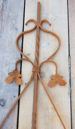 Smeedijzeren ornament kandelaar roest - OS1