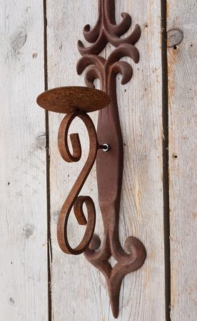 Gietijzeren ornament kandelaar - OG8
