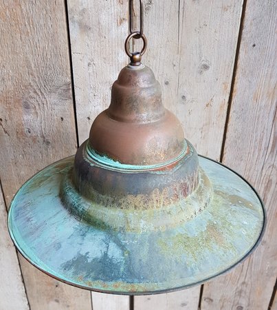 Landelijke koperen hanglamp stallamp - HK10