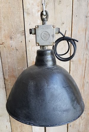 Robuuste industriële emaille hanglamp - HI6