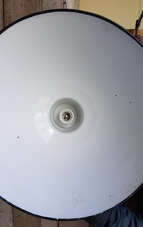 Robuuste industriële emaille hanglamp - HI6