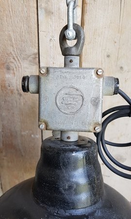 Robuuste industriële emaille hanglamp - HI6