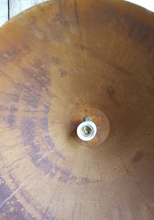 Robuuste industriƫle hanglamp cortenstaal roest - HI11