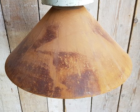 Robuuste industriƫle hanglamp cortenstaal roest - HI11