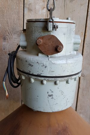 Robuuste industriƫle hanglamp cortenstaal roest - HI11