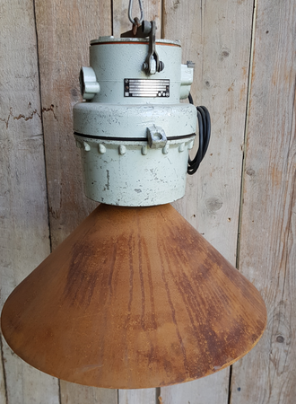 Robuuste industriƫle hanglamp cortenstaal roest - HI11