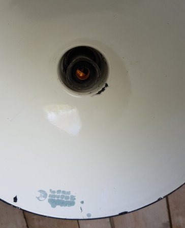 Vintage industriële emaille hanglamp - HI16