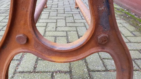Industrieel gietijzeren onderstel eettafel - TO2