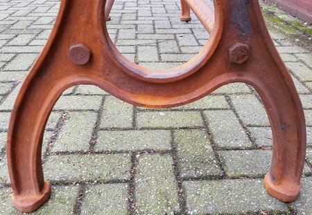 Industrieel gietijzeren onderstel eettafel - TO2