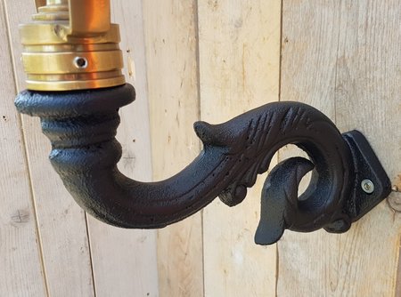 Klassieke wandlantaarn rond koper - WK37
