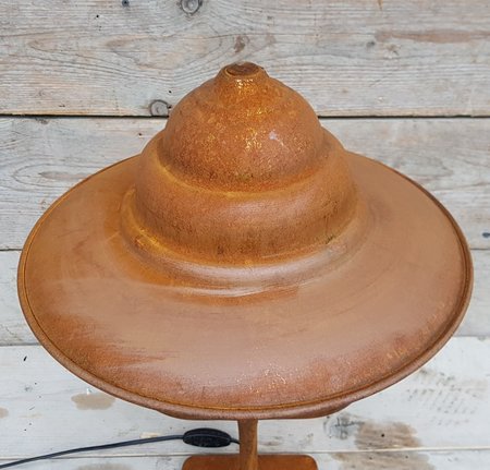 Meerpaal lamp / Sokkellamp van cortenstaal