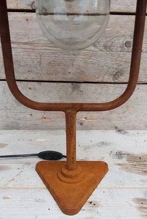 Meerpaal lamp / Sokkellamp van cortenstaal