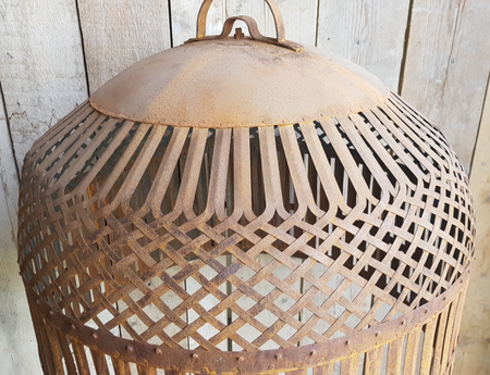 Robuuste landelijke rustieke hanglamp roest - HO5
