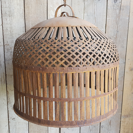 Robuuste landelijke rustieke hanglamp roest - HO5