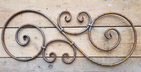 Smeedijzer element ornament met krul - OS82