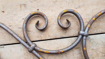 Smeedijzer element ornament met krul - OS82