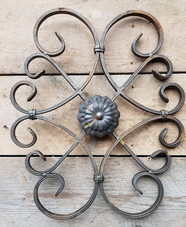Smeedijzer element ornament met bloem - OS81